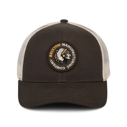 Casquette Trucker Rival Stamp NetPlus MP marron-blanc cassé BRIXTON