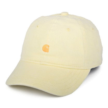 Casquette en Velours Côtelé Harlem jaune clair CARHARTT WIP