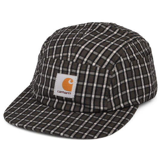 Casquette 5 Panel en Coton Seersucker à Carreaux Dryden cyprès CARHARTT WIP