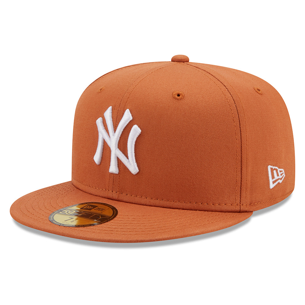 Casquette 59FIFTY MLB League Essential New York Yankees toffee-blanc NEW ERA