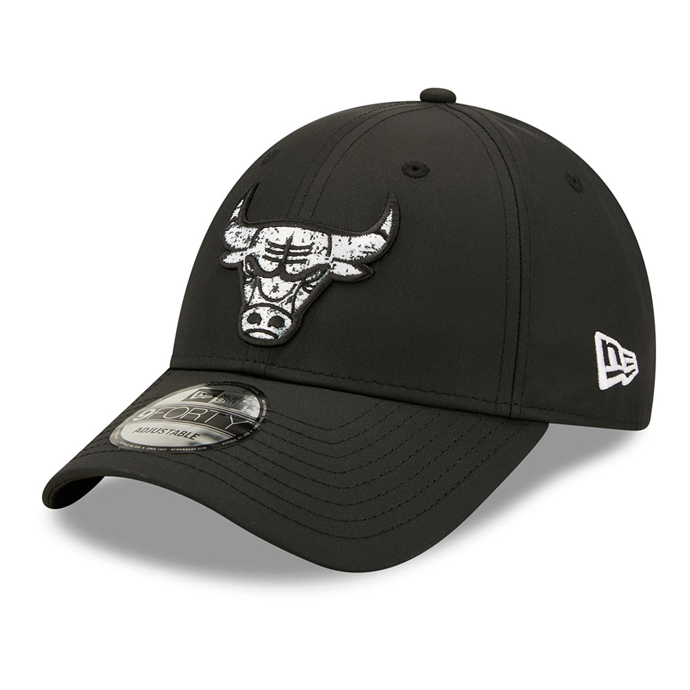 Casquette 9FORTY NBA Black White Chicago Bulls noir NEW ERA