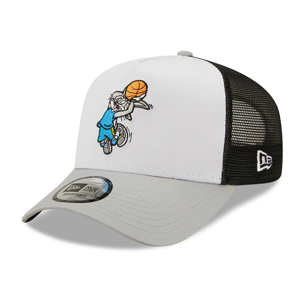Casquette Trucker Character Sports A-Frame Looney Tunes Bugs Bunny blanc-gris NEW ERA
