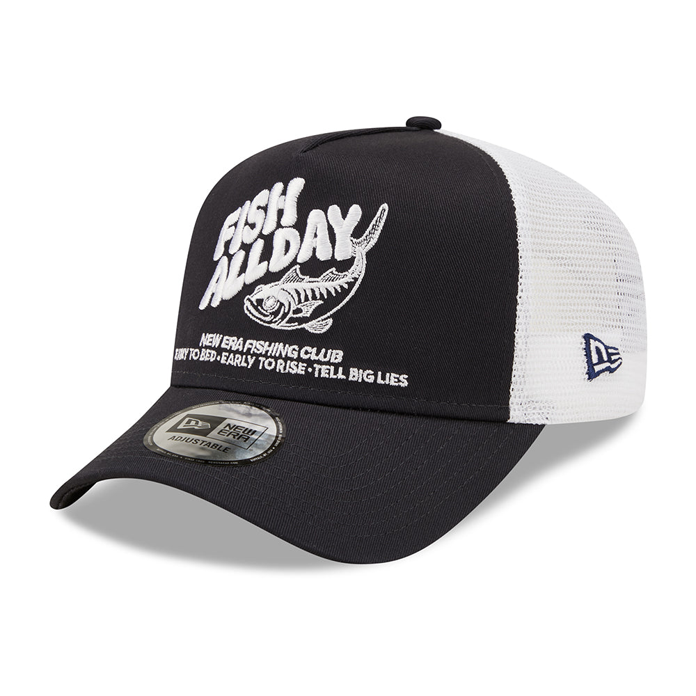 Casquette Trucker 9FORTY NE Fishing A-Frame bleu marine NEW ERA
