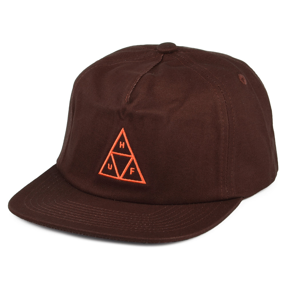 Casquette Snapback Non Structurée Triple Triangle marron HUF