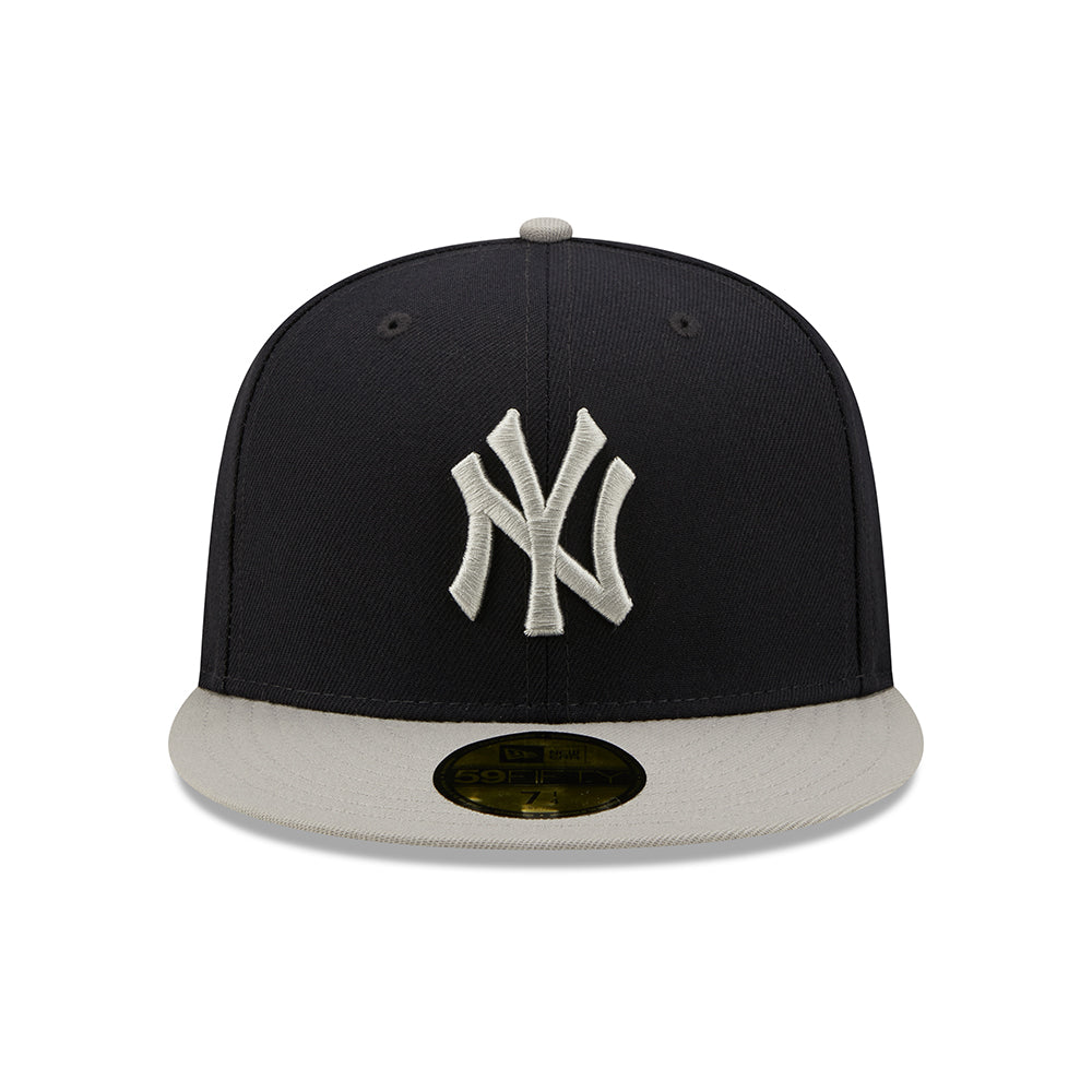 Casquette 59FIFTY MLB Side Patch New York Yankees bleu marine-gris NEW ERA