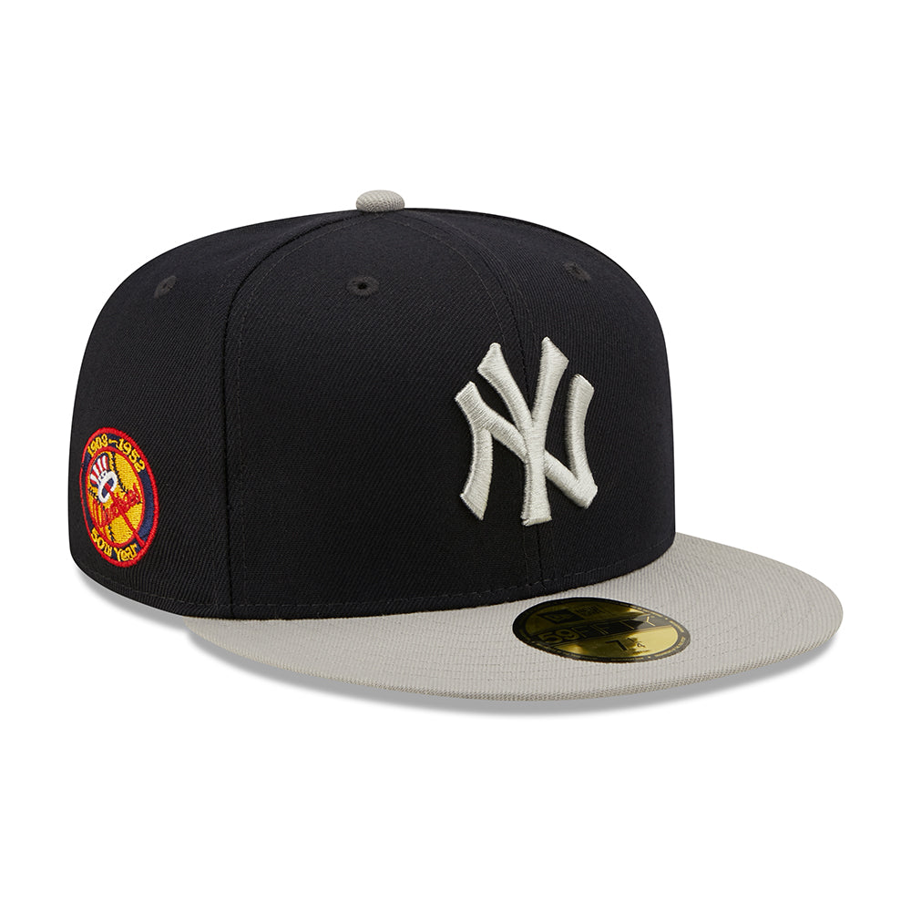 Casquette 59FIFTY MLB Side Patch New York Yankees bleu marine-gris NEW ERA