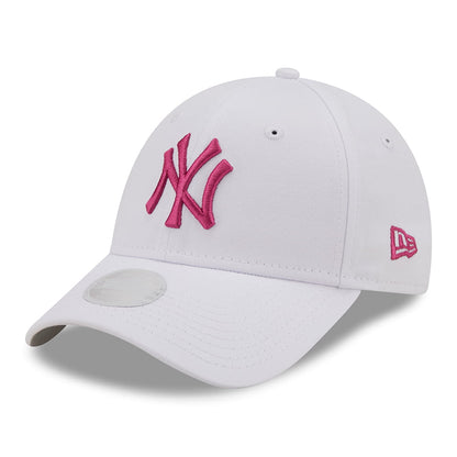 Casquette Femme 9FORTY MLB League Essential New York Yankees blanc-rose NEW ERA