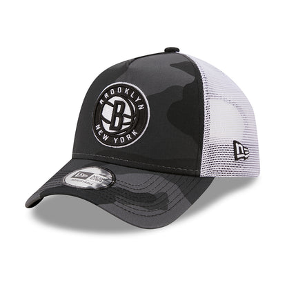 Casquette Trucker NBA Camo A-Frame Brooklyn Nets gris NEW ERA