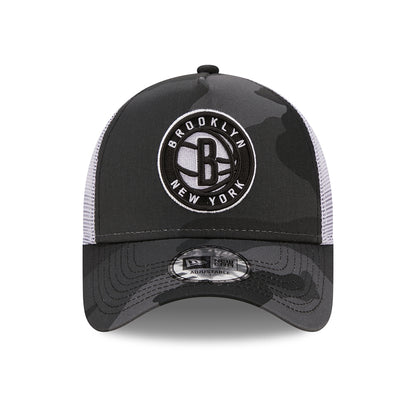 Casquette Trucker NBA Camo A-Frame Brooklyn Nets gris NEW ERA