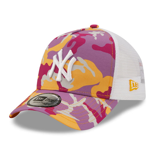 Casquette Trucker MLB Camo Pack A-Frame New York Yankees rose-blanc NEW ERA