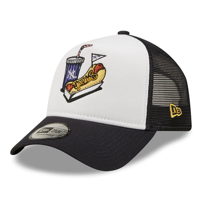 Casquette Trucker MLB Stadium Food A-Frame New York Yankees bleu marine-blanc NEW ERA