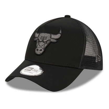 Casquette Trucker 9FORTY NBA Black on Black A-Frame Chicago Bulls noir NEW ERA