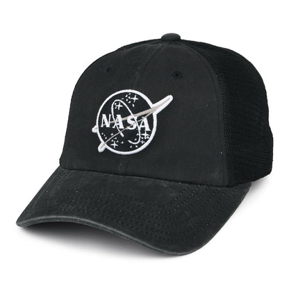 Casquette Trucker Raglan Bones noir délavé NASA