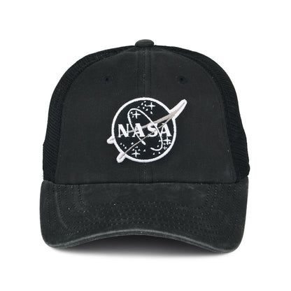Casquette Trucker Raglan Bones noir délavé NASA