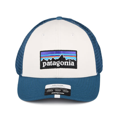 Casquette Trucker en Coton Bio LoPro P-6 Logo blanc-bleu sarcelle PATAGONIA