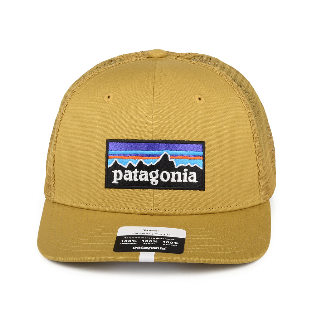 Casquette Trucker en Coton Bio P-6 Logo moutarde PATAGONIA