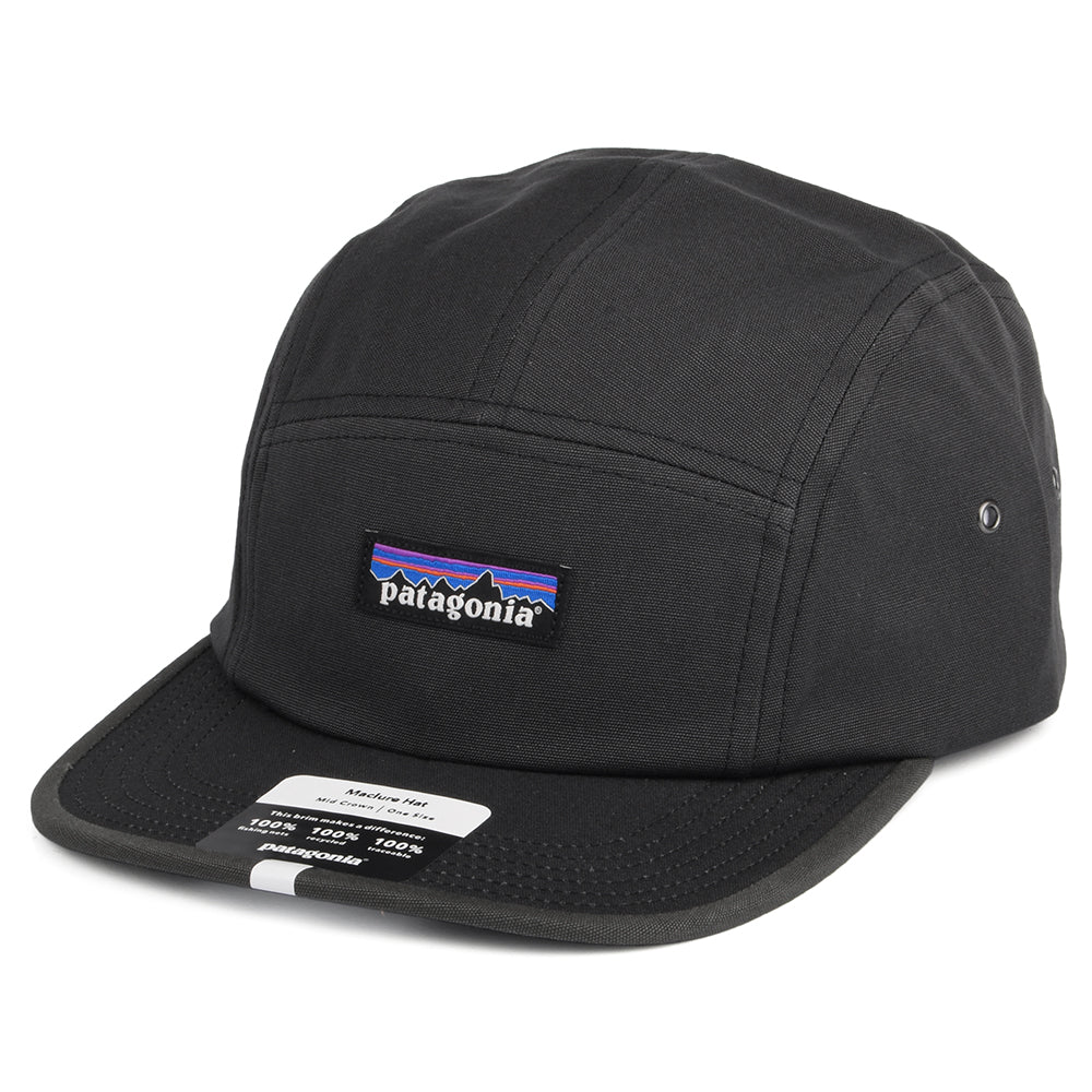 Casquette 5 Panel en Coton Bio Maclure noir PATAGONIA