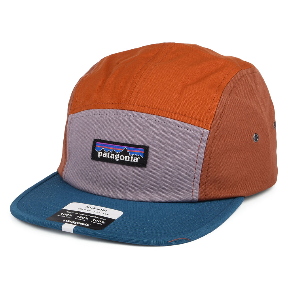 Casquette 5 Panel en Coton Bio Maclure violet-orange-bleu PATAGONIA