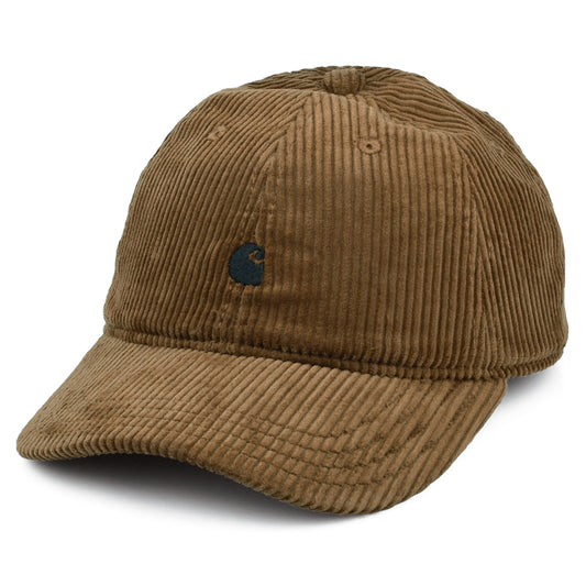 Casquette en Velours Côtelé Harlem marron-noir CARHARTT WIP