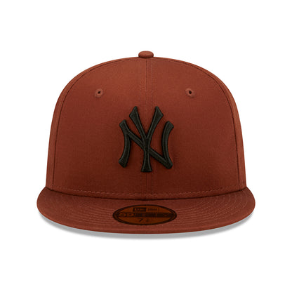 Casquette 59FIFTY MLB League Essential New York Yankees marron-noir NEW ERA