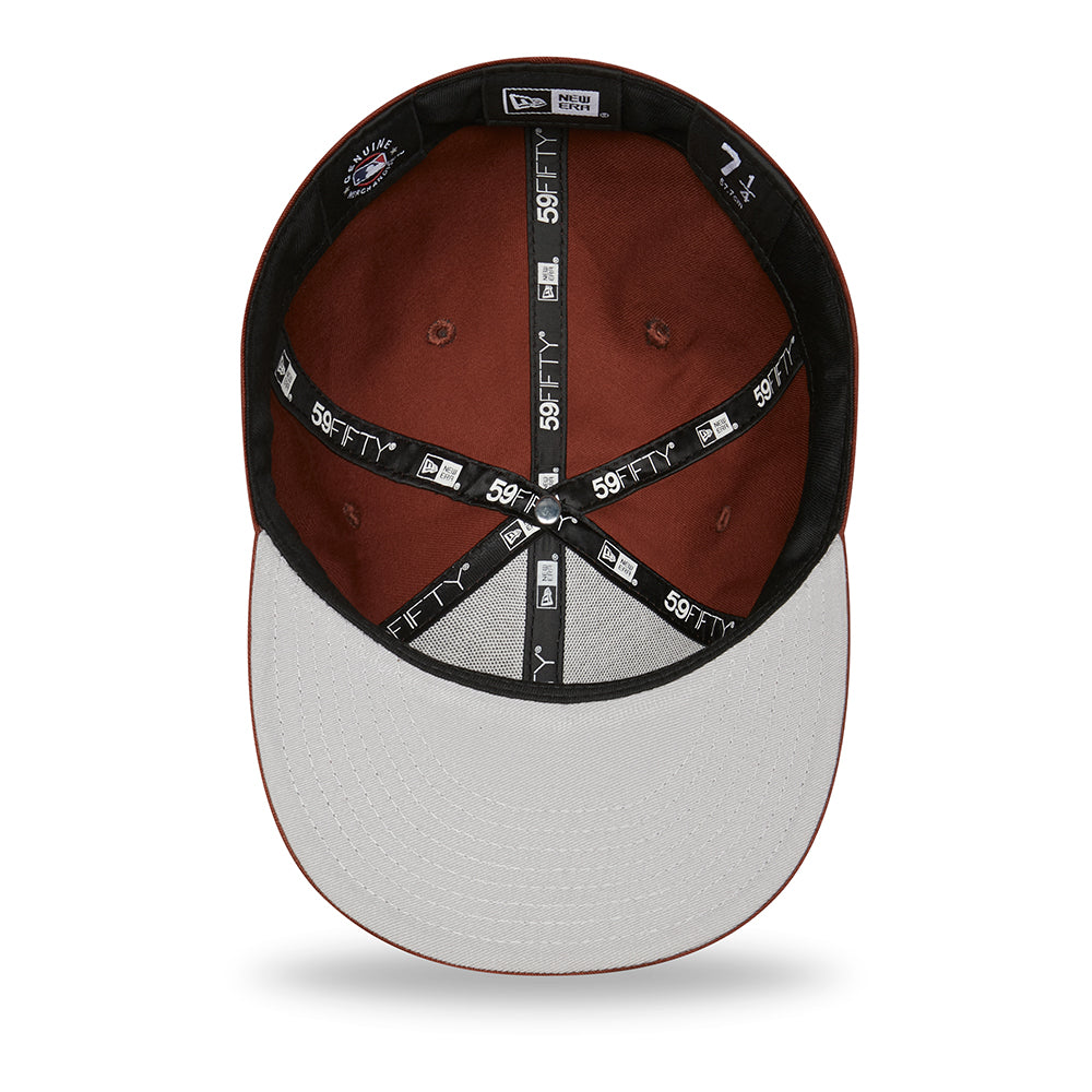 Casquette 59FIFTY MLB League Essential New York Yankees marron-noir NEW ERA