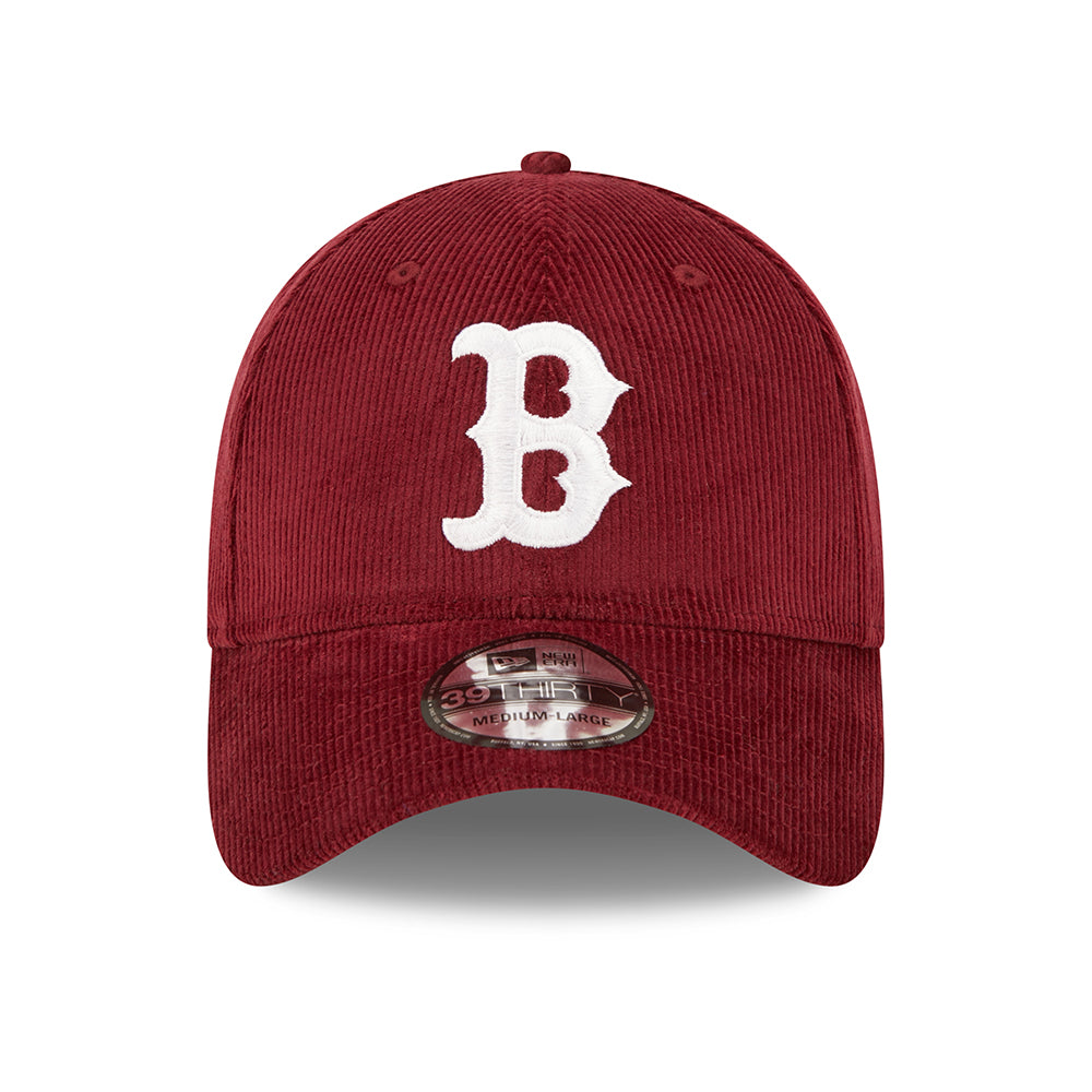 Casquette 39THIRTY MLB Cord Boston Red Sox bordeaux-blanc NEW ERA