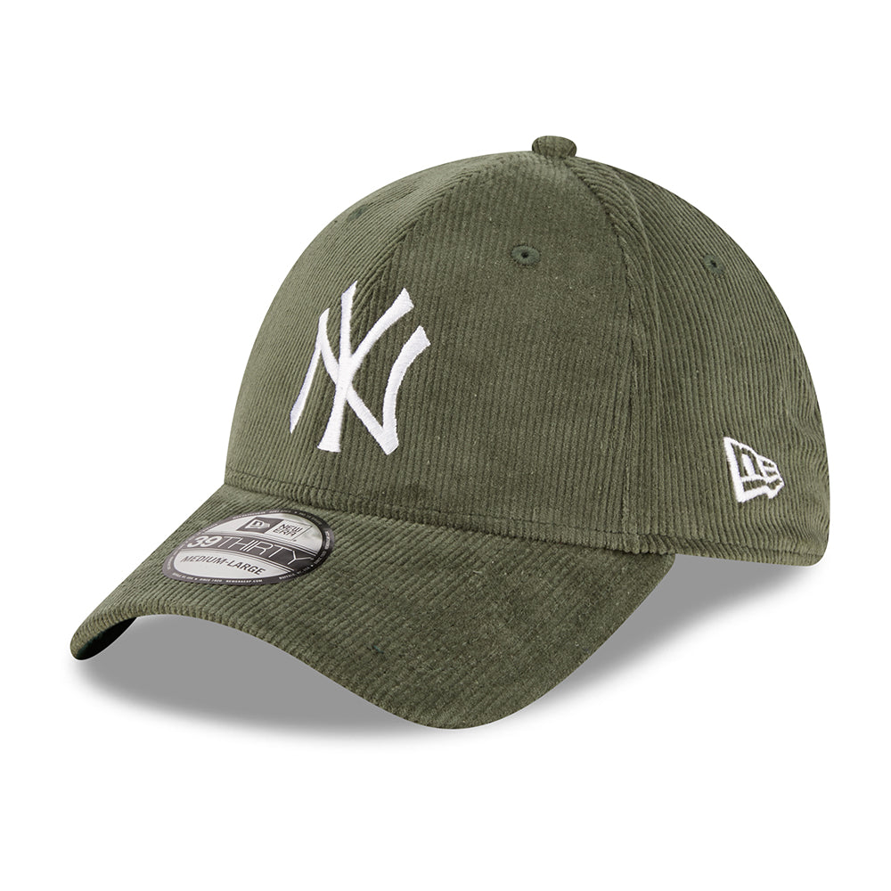 Casquette 39THIRTY MLB Cord New York Yankees vert foncé-blanc NEW ERA