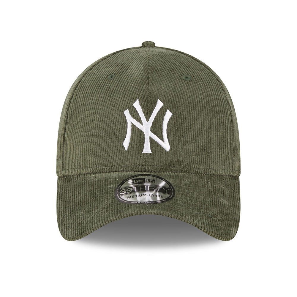 Casquette 39THIRTY MLB Cord New York Yankees vert foncé-blanc NEW ERA
