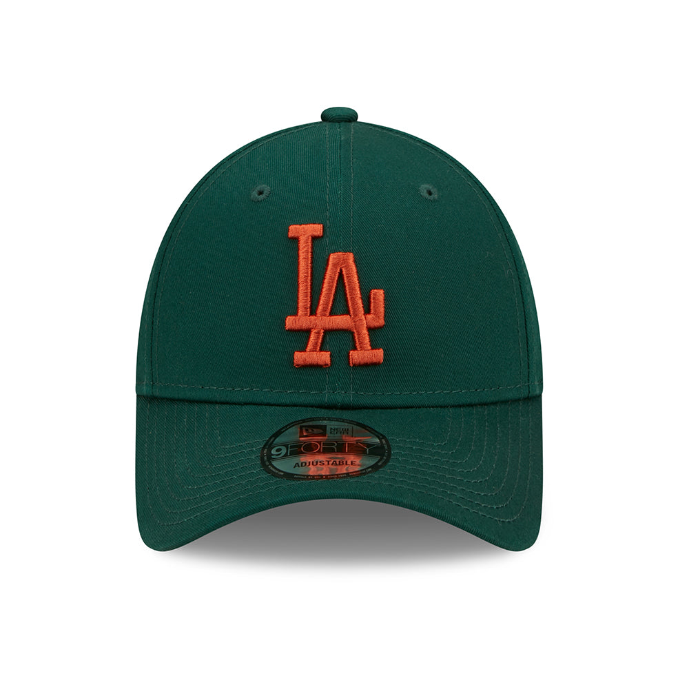 Casquette 9FORTY MLB League Essential L.A. Dodgers vert foncé-rouille NEW ERA