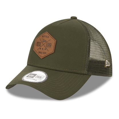 Casquette Trucker A-Frame 9FORTY Heritage Patch olive NEW ERA