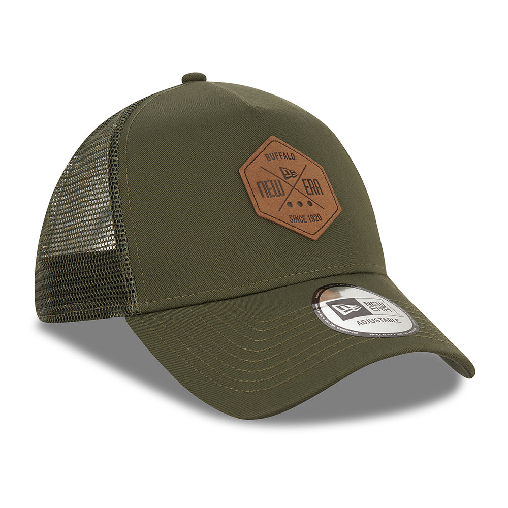 Casquette Trucker A-Frame 9FORTY Heritage Patch olive NEW ERA