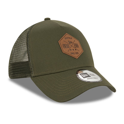 Casquette Trucker A-Frame 9FORTY Heritage Patch olive NEW ERA