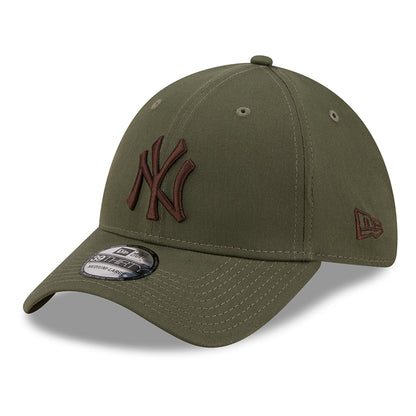 Casquette 39THIRTY MLB League Essential New York Yankees olive-marron NEW ERA