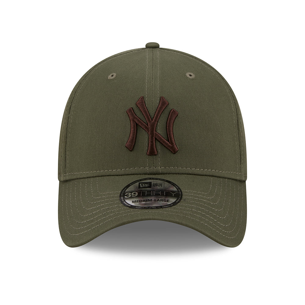 Casquette 39THIRTY MLB League Essential New York Yankees olive-marron NEW ERA