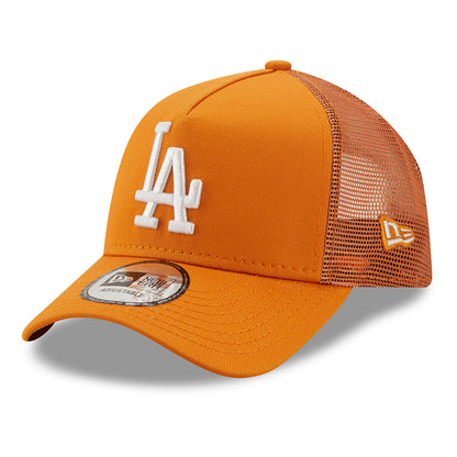 Casquette Trucker 9FORTY MLB League Essential A-Frame L.A. Dodgers orange-blanc NEW ERA