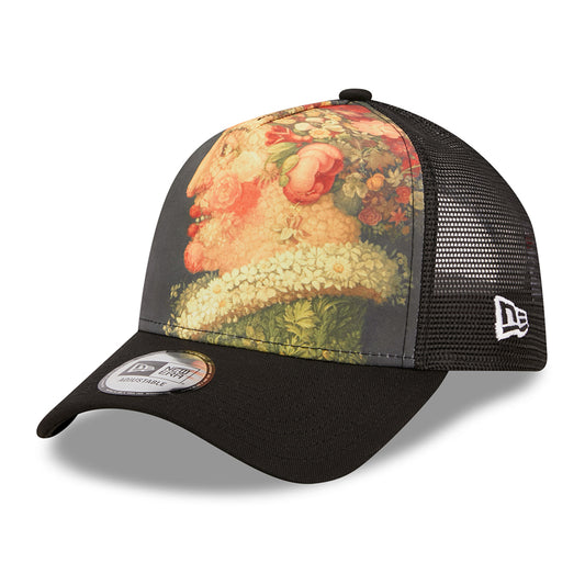 Casquette Trucker 9FORTY Le Louvre AOP A-Frame Les Saisons noir NEW ERA