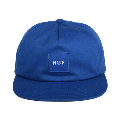 Casquette Snapback Non Structurée Box Logo bleu cobalt HUF