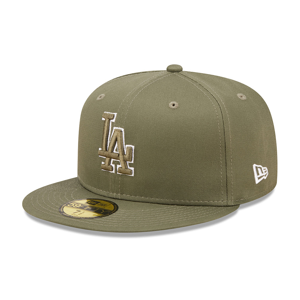 Casquette 59FIFTY MLB Team Outline L.A. Dodgers olive NEW ERA