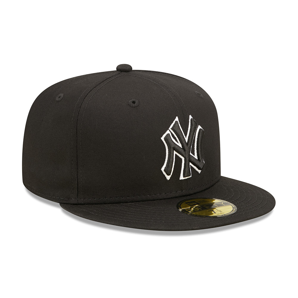 Casquette 59FIFTY MLB Team Outline New York Yankees noir NEW ERA