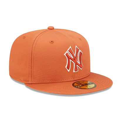 Casquette 59FIFTY MLB Team Outline New York Yankees orange NEW ERA