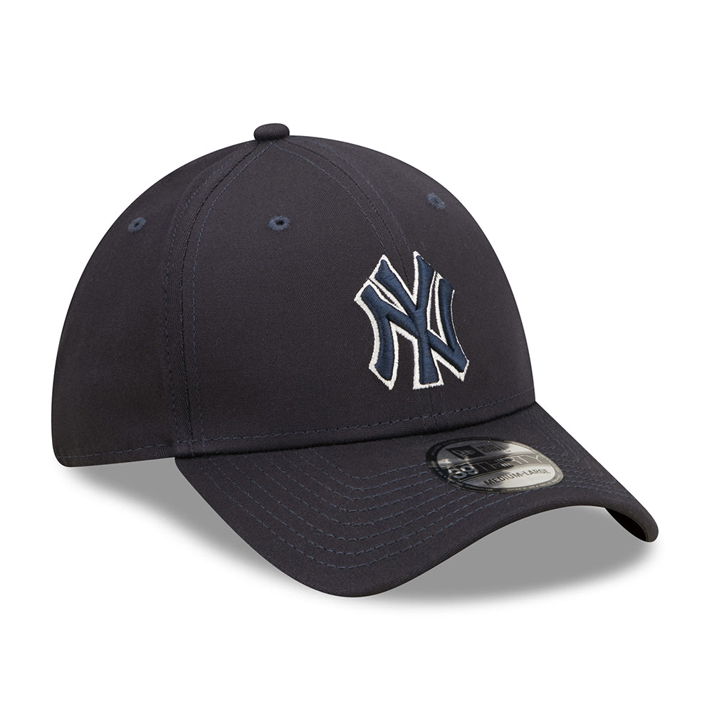 Casquette 39THIRTY MLB Team Outline New York Yankees bleu marine NEW ERA