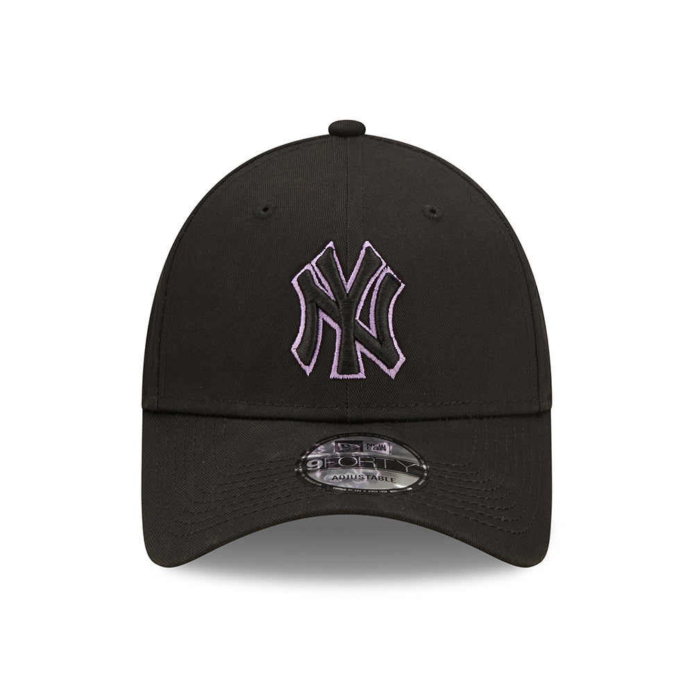 Casquette 9FORTY MLB Team Outline New York Yankees noir-violet NEW ERA
