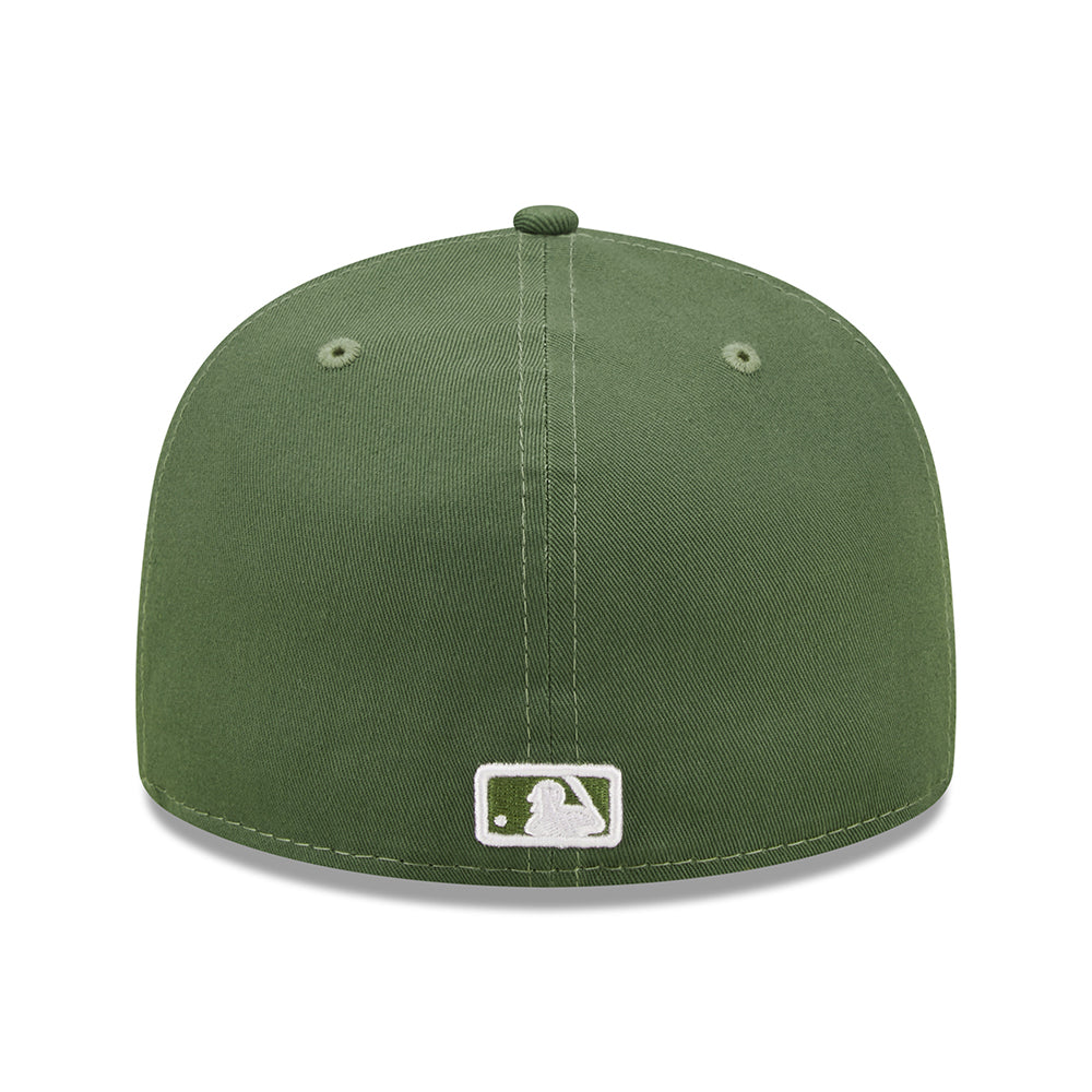 Casquette 59FIFTY MLB League Essential New York Yankees olive-blanc NEW ERA