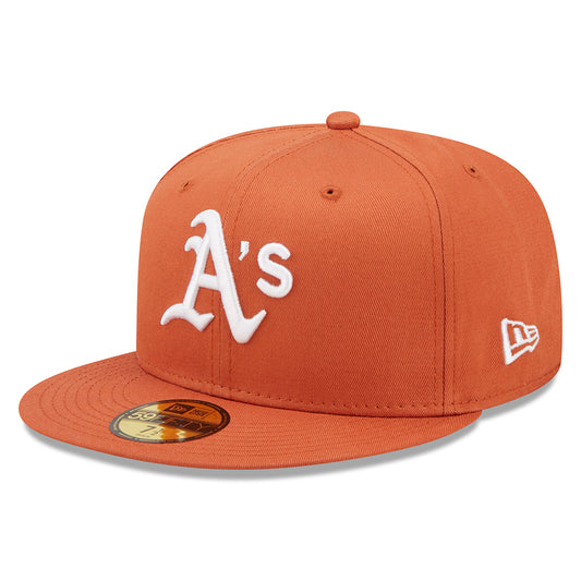 Casquette 59FIFTY MLB League Essential Oakland Athletics orange-blanc NEW ERA