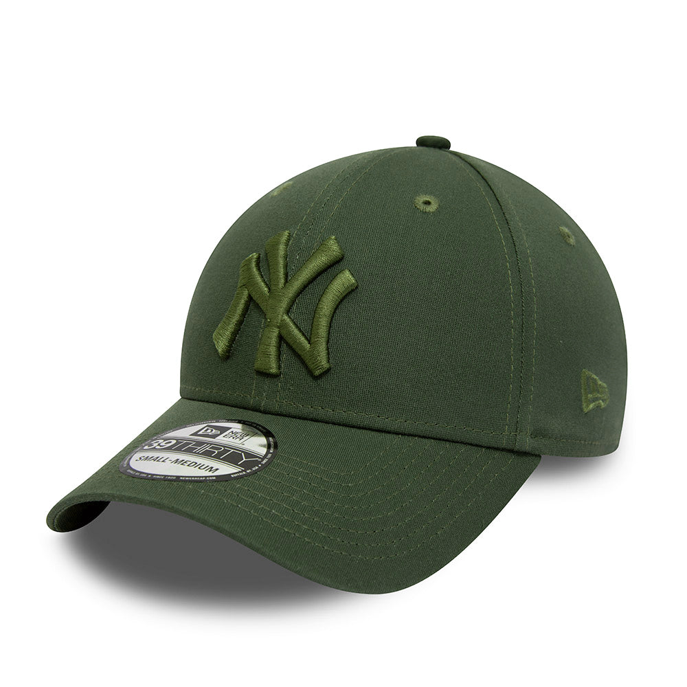 Casquette 39THIRTY MLB League Essential New York Yankees olive sur olive NEW ERA