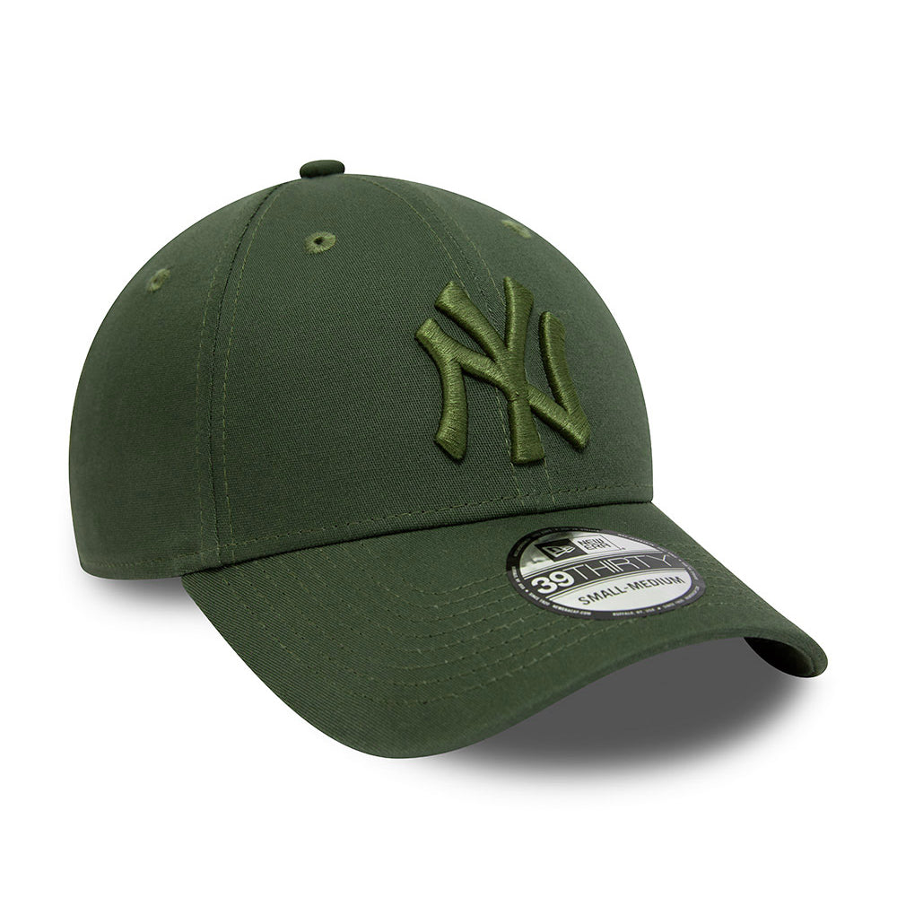 Casquette 39THIRTY MLB League Essential New York Yankees olive sur olive NEW ERA