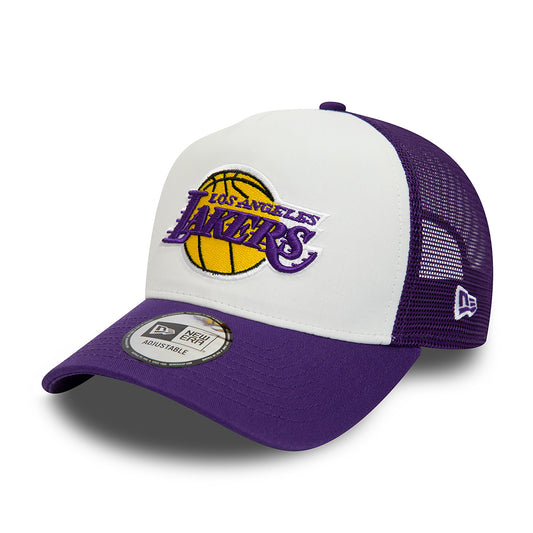 Casquette Trucker 9FORTY NBA Team Colour Block L.A. Lakers blanc-violet NEW ERA