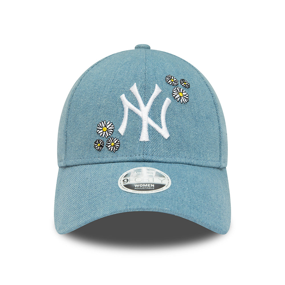 Casquette Femme 9FORTY MLB Denim New York Yankees bleu-blanc NEW ERA