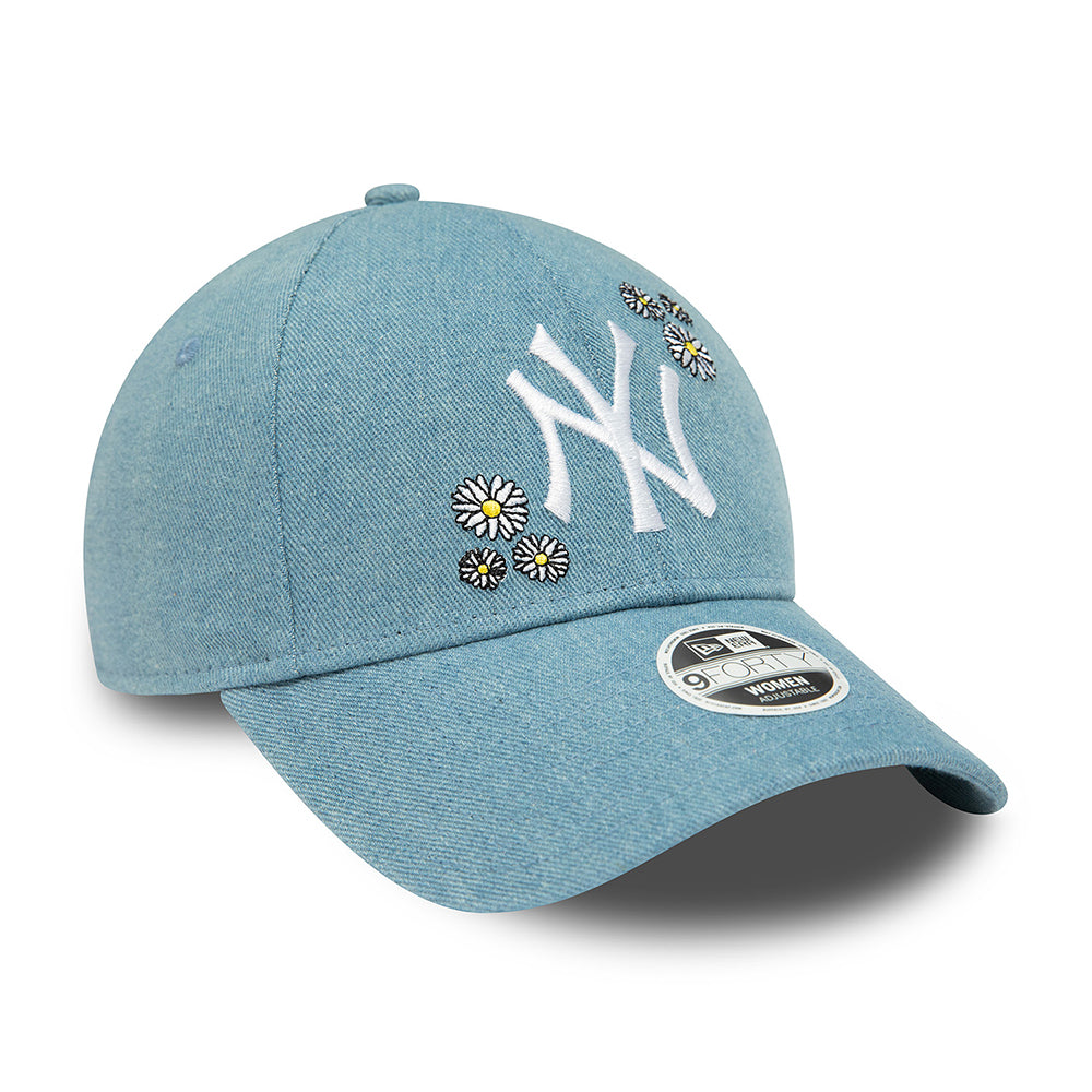 Casquette Femme 9FORTY MLB Denim New York Yankees bleu-blanc NEW ERA
