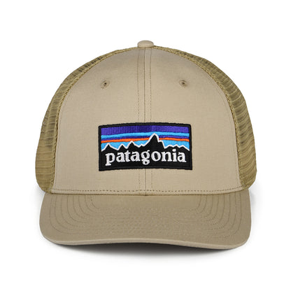 Casquette Trucker en Coton Bio P-6 Logo beige sable PATAGONIA